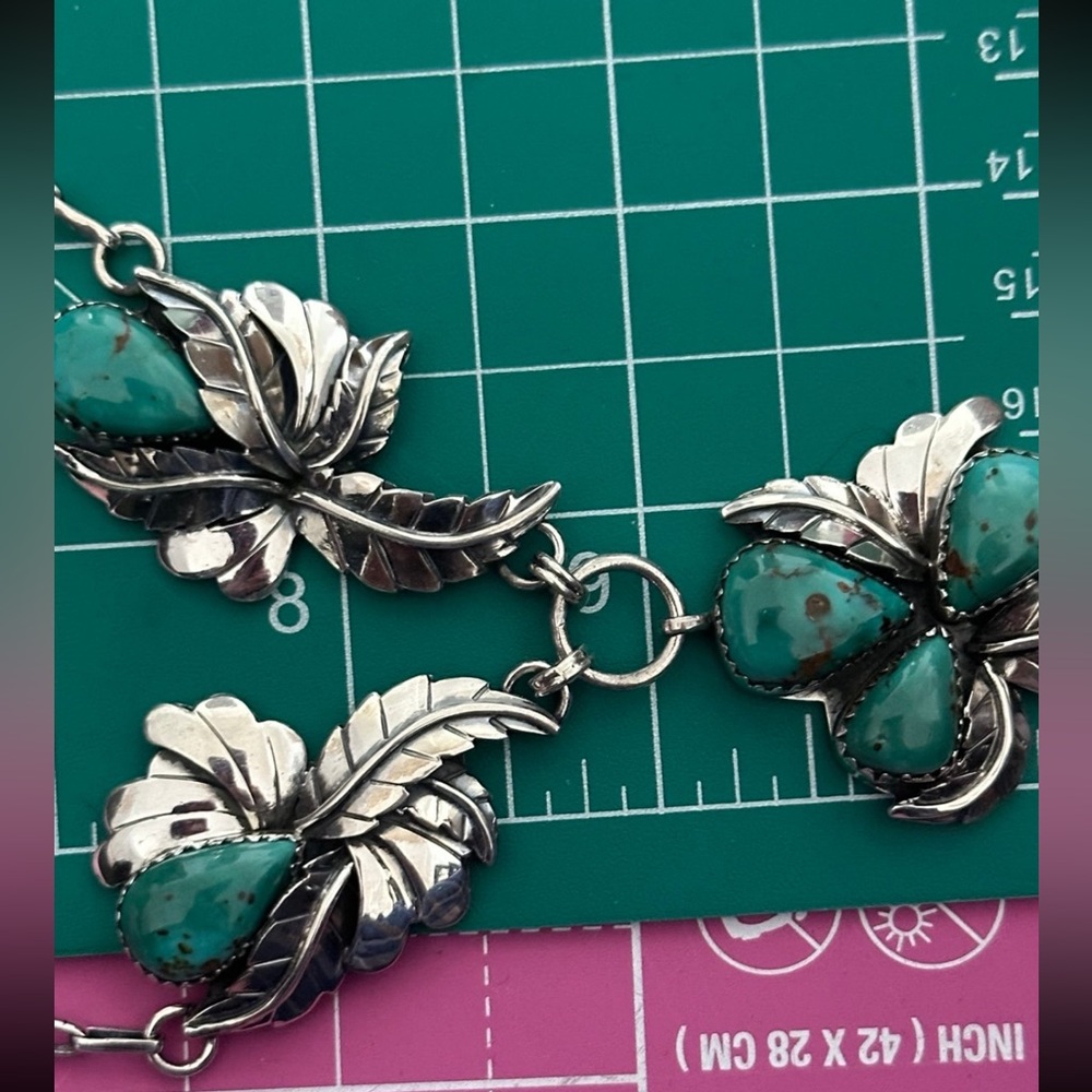 Kingman Turquoise Statement Feathers Southwestern… - image 7